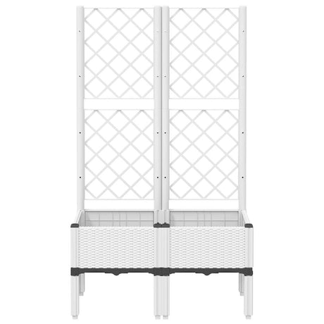 Vidaxx plantekasse med espalier 80x40x142 cm polypropylen hvid