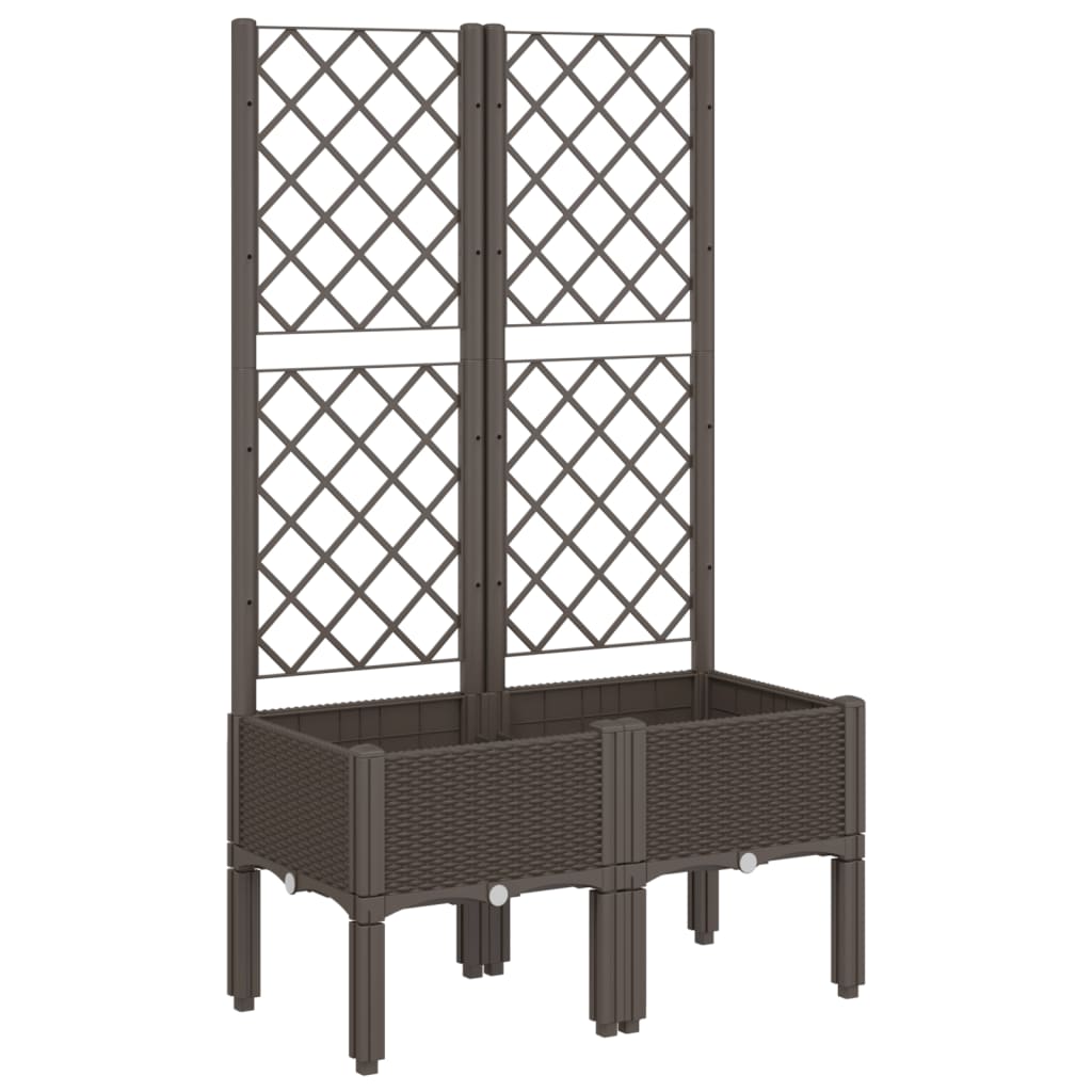 Vidaxx plantekasse med espalier 80x40x142 cm polypropylen brun