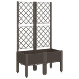 Vidaxx plantekasse med espalier 80x40x142 cm polypropylen brun