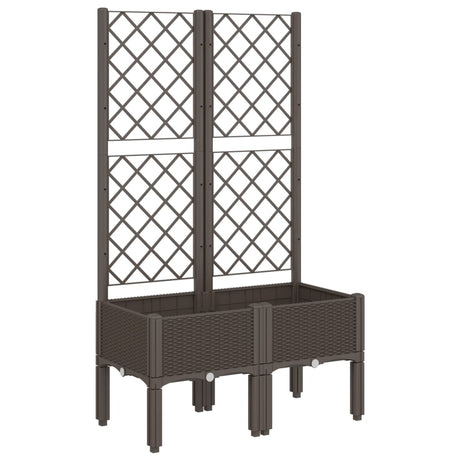 Vidaxx plantekasse med espalier 80x40x142 cm polypropylen brun