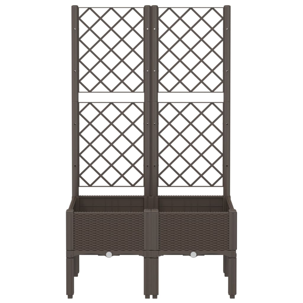 Vidaxx plantekasse med espalier 80x40x142 cm polypropylen brun