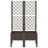 Vidaxx plantekasse med espalier 80x40x142 cm polypropylen brun