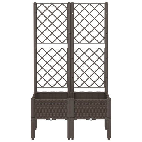 Vidaxx plantekasse med espalier 80x40x142 cm polypropylen brun