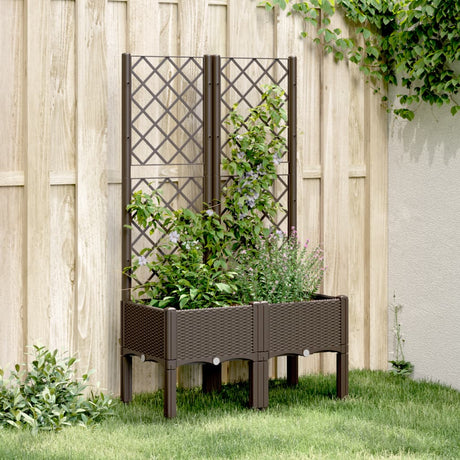 Vidaxx plantekasse med espalier 80x40x142 cm polypropylen brun