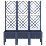 Vidaxx plantekasse med espalier 120x40x142 cm polypropylen blå-grå