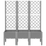Vidaxx plantekasse med espalier 120x40x142 cm polypropylen lysegrå