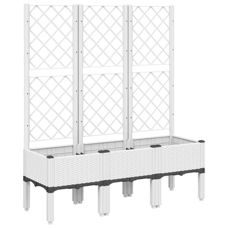 Vidaxx plantekasse med espalier 120x40x142 cm polypropylen hvid