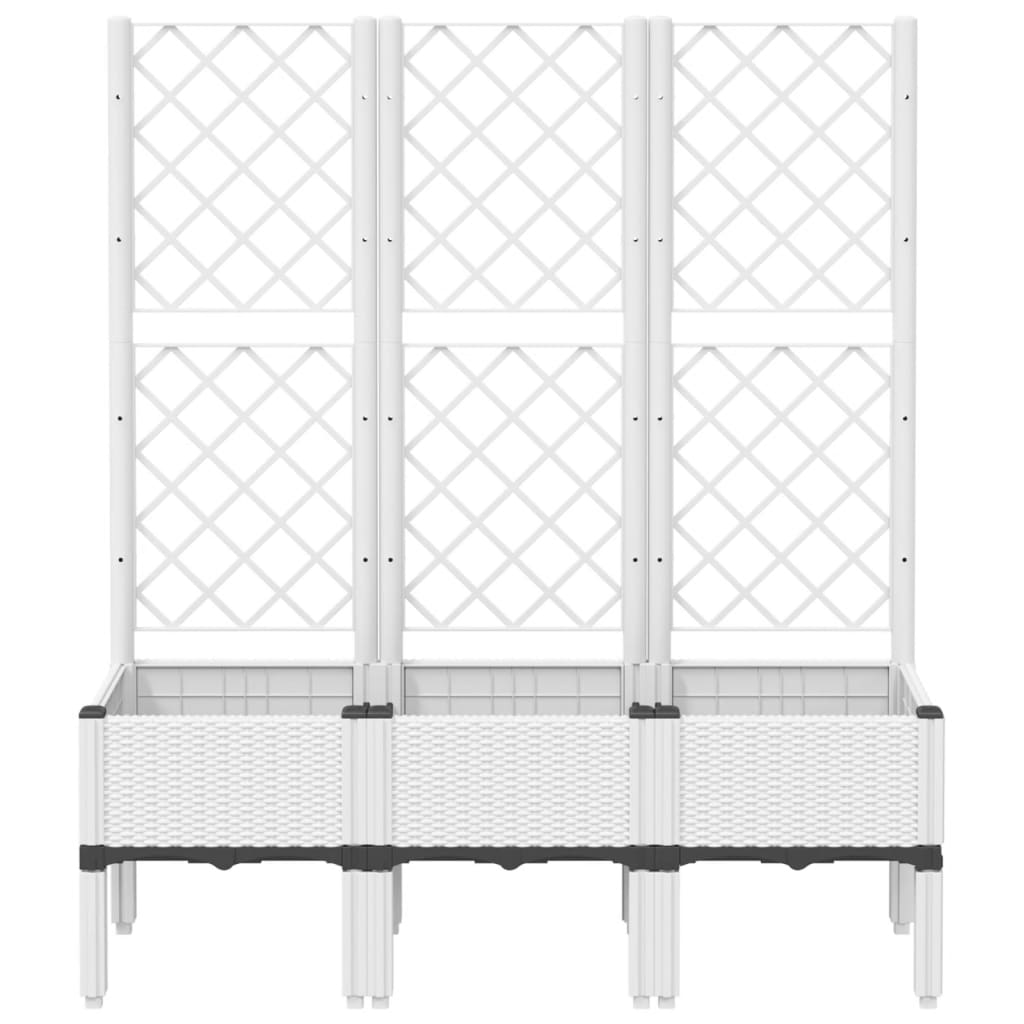 Vidaxx plantekasse med espalier 120x40x142 cm polypropylen hvid