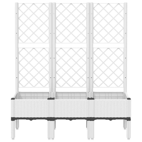 Vidaxx plantekasse med espalier 120x40x142 cm polypropylen hvid