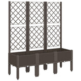 Vidaxx plantekasse med espalier 120x40x142 cm polypropylen brun