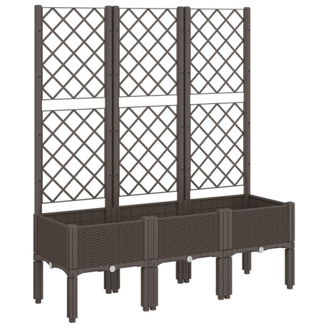 Vidaxx plantekasse med espalier 120x40x142 cm polypropylen brun