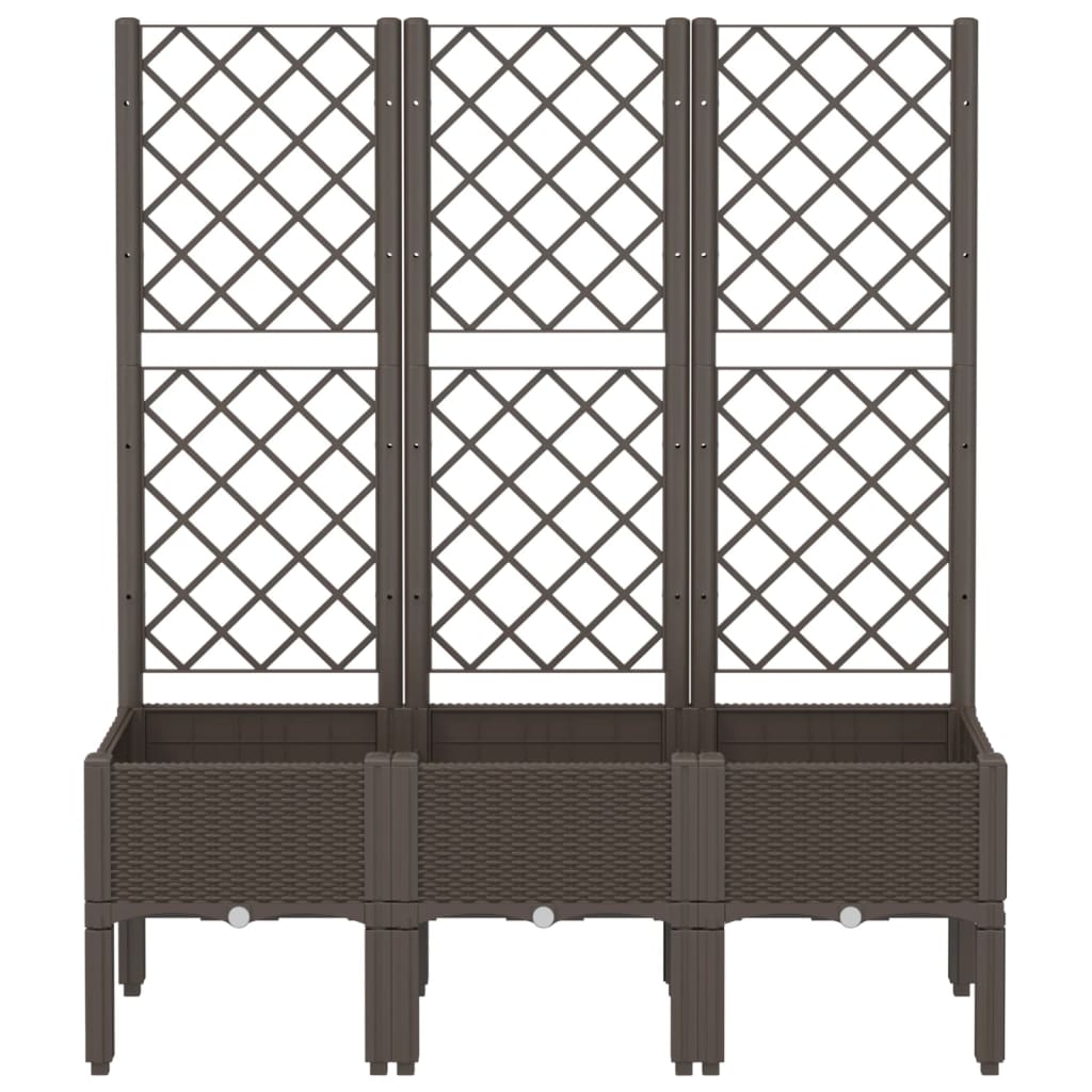 Vidaxx plantekasse med espalier 120x40x142 cm polypropylen brun