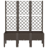 Vidaxx plantekasse med espalier 120x40x142 cm polypropylen brun