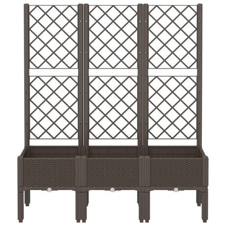 Vidaxx plantekasse med espalier 120x40x142 cm polypropylen brun
