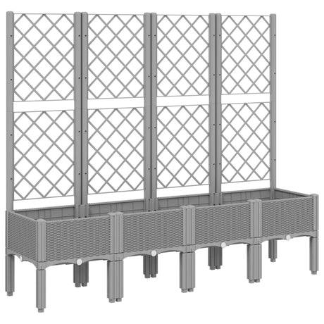 Vidaxx plantekasse med espalier 160x40x142 cm polypropylen lysegrå