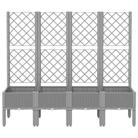Vidaxx plantekasse med espalier 160x40x142 cm polypropylen lysegrå