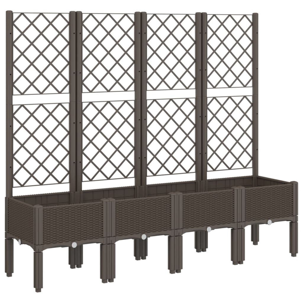Vidaxx plantekasse med espalier 160x40x142 cm polypropylen brun