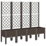 Vidaxx plantekasse med espalier 160x40x142 cm polypropylen brun
