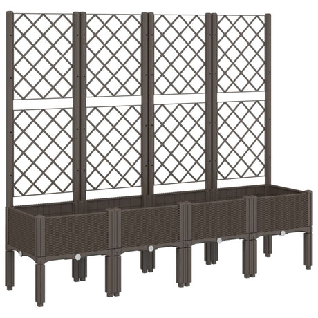 Vidaxx plantekasse med espalier 160x40x142 cm polypropylen brun