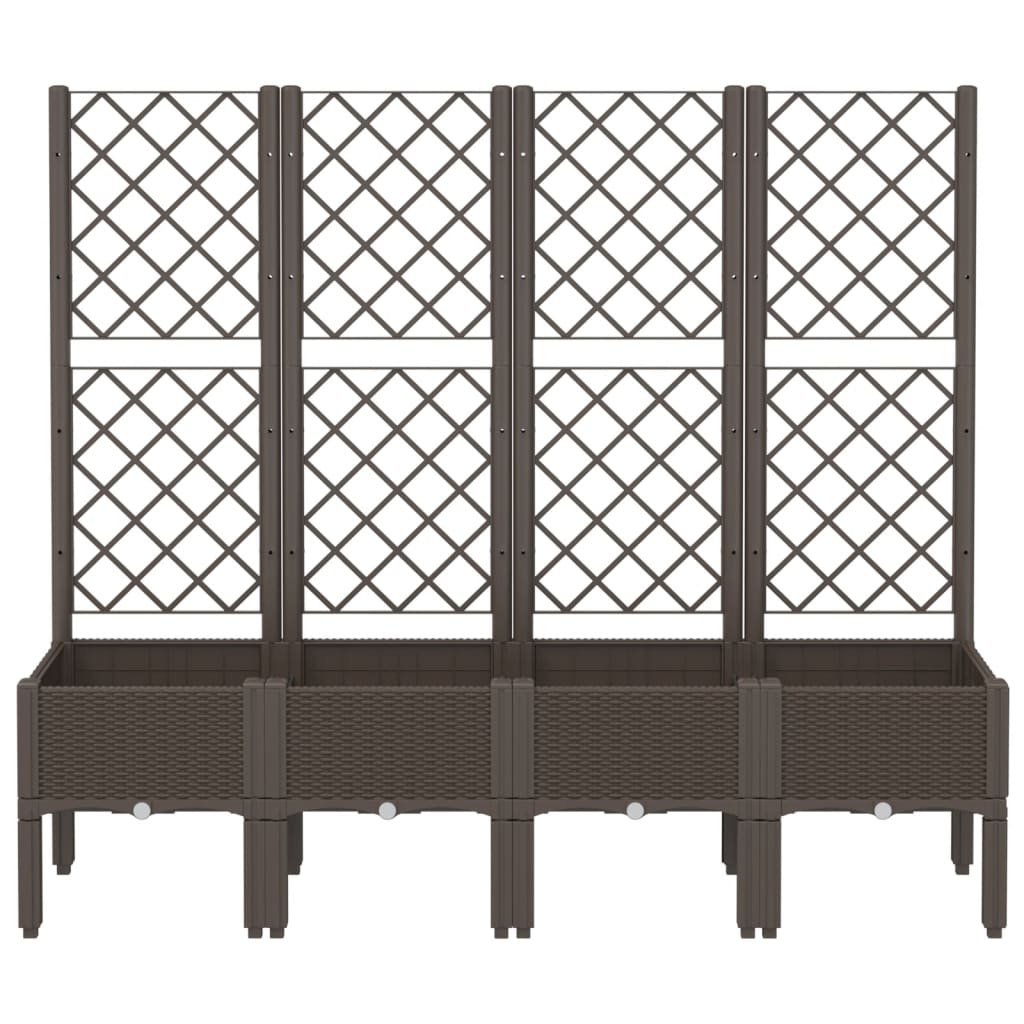 Vidaxx plantekasse med espalier 160x40x142 cm polypropylen brun