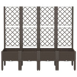 Vidaxx plantekasse med espalier 160x40x142 cm polypropylen brun
