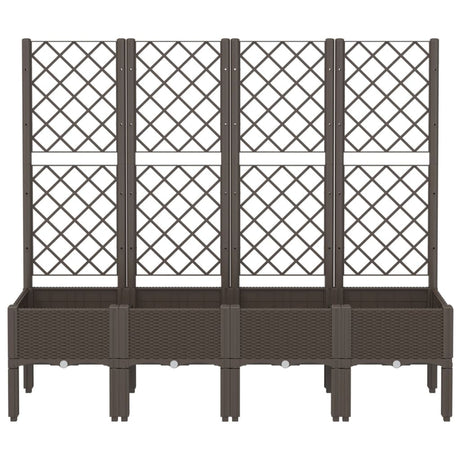 Vidaxx plantekasse med espalier 160x40x142 cm polypropylen brun