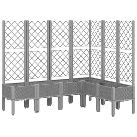 Vidaxx plantekasse med espalier 160x120x142 cm polypropylen lysegrå