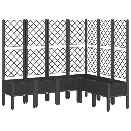 Vidaxx plantekasse med espalier 160x120x142 cm polypropylen sort