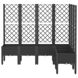 Vidaxx plantekasse med espalier 160x120x142 cm polypropylen sort