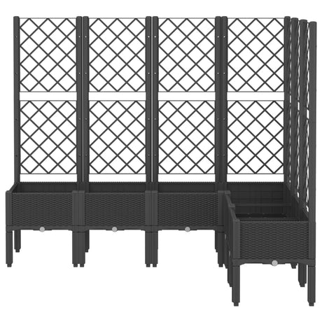Vidaxx plantekasse med espalier 160x120x142 cm polypropylen sort