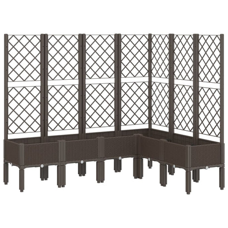 Vidaxx plantekasse med espalier 160x120x142 cm polypropylen brun