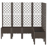 Vidaxx plantekasse med espalier 160x120x142 cm polypropylen brun