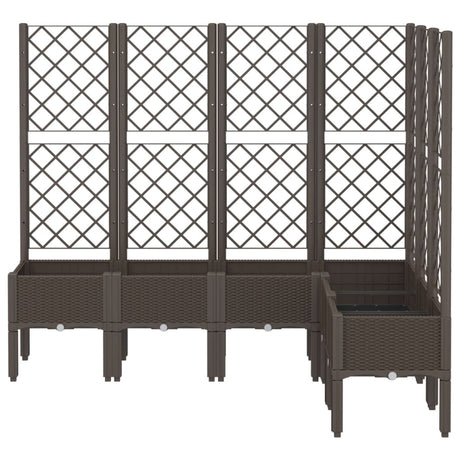 Vidaxx plantekasse med espalier 160x120x142 cm polypropylen brun