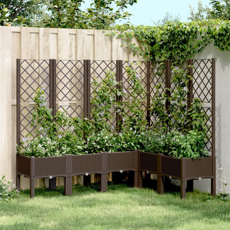 Vidaxx plantekasse med espalier 160x120x142 cm polypropylen brun