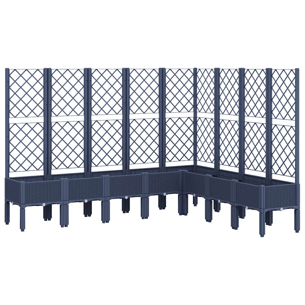 Vidaxx plantekasse med espalier 200x160x142 cm polypropylen blå-grå