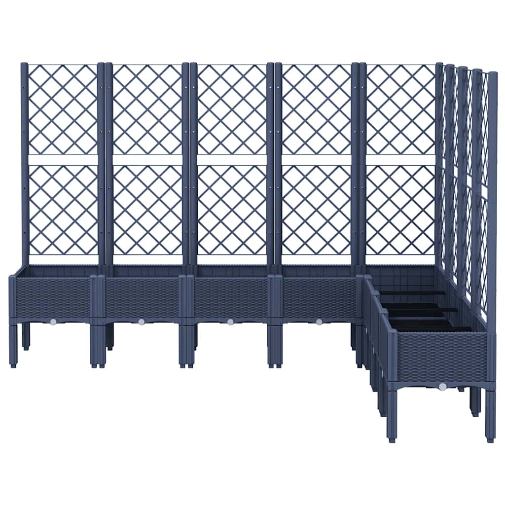 Vidaxx plantekasse med espalier 200x160x142 cm polypropylen blå-grå