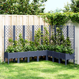 Vidaxx plantekasse med espalier 200x160x142 cm polypropylen blå-grå