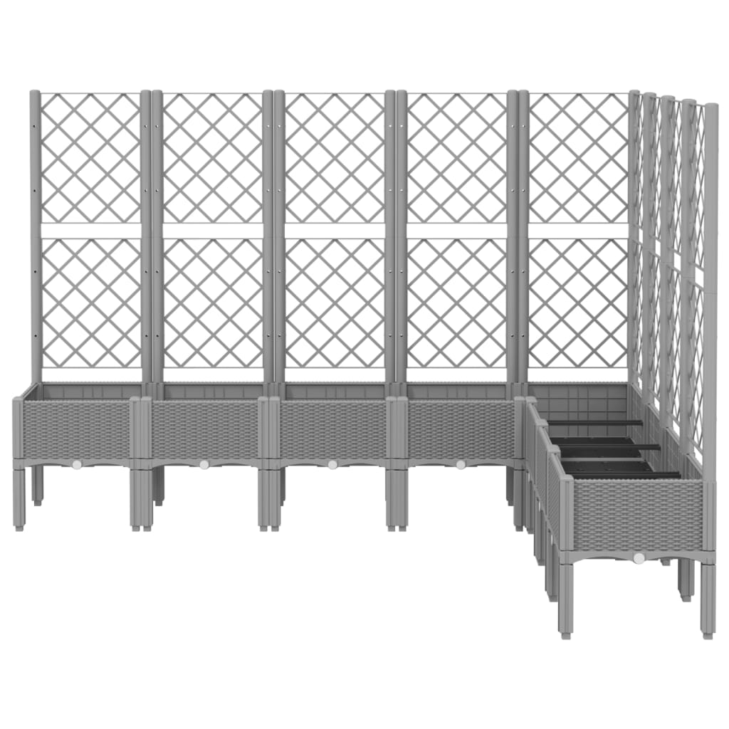 Vidaxx plantekasse med espalier 200x160x142 cm polypropylen lysegrå