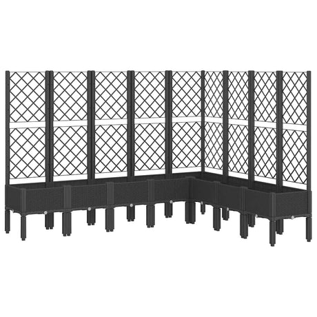 Vidaxx plantekasse med espalier 200x160x142 cm polypropylen sort