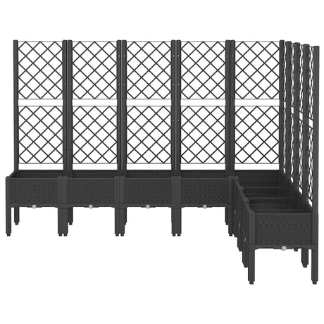 Vidaxx plantekasse med espalier 200x160x142 cm polypropylen sort