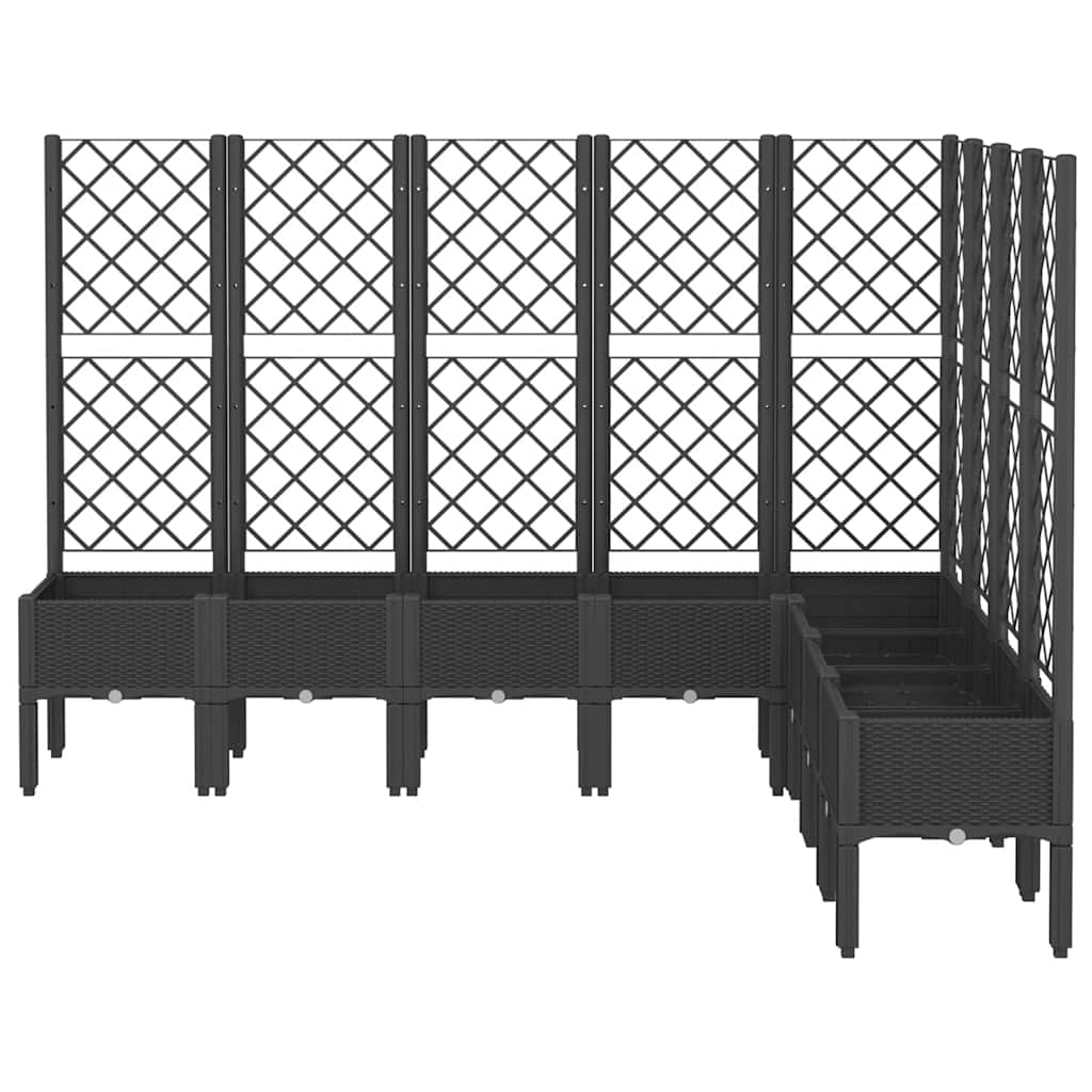 Vidaxx plantekasse med espalier 200x160x142 cm polypropylen sort
