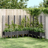 Vidaxx plantekasse med espalier 200x160x142 cm polypropylen sort