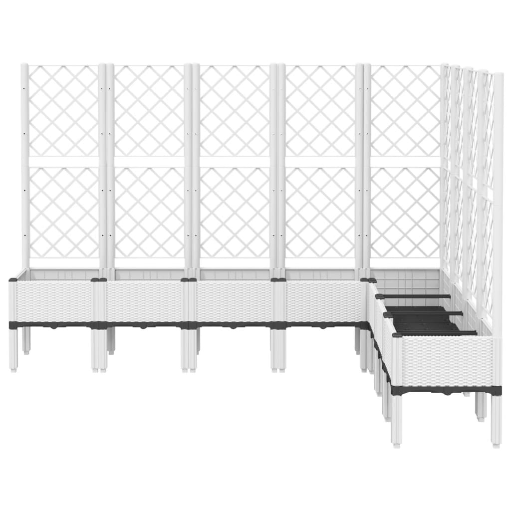 Vidaxx plantekasse med espalier 200x160x142 cm polypropylen hvid