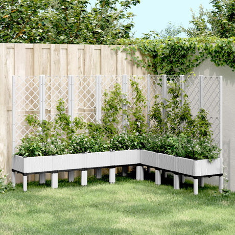 Vidaxx plantekasse med espalier 200x160x142 cm polypropylen hvid