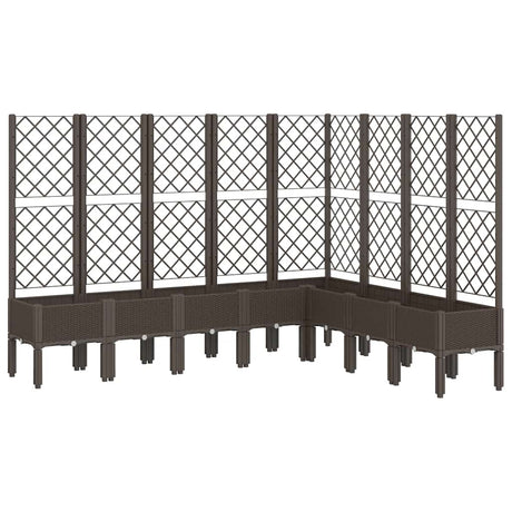 Vidaxx plantekasse med espalier 200x160x142 cm polypropylen brun