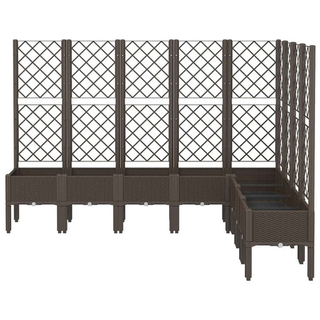 Vidaxx plantekasse med espalier 200x160x142 cm polypropylen brun