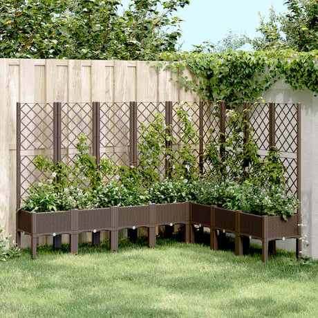 Vidaxx plantekasse med espalier 200x160x142 cm polypropylen brun