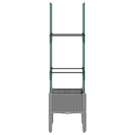 Vidaxx plantekasse med espalier 40x40x142,5 cm polypropylen lysegrå