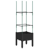 Vidaxx plantekasse med espalier 40x40x142,5 cm polypropylen sort