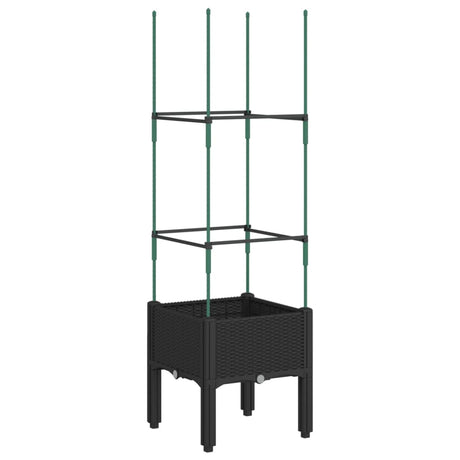 Vidaxx plantekasse med espalier 40x40x142,5 cm polypropylen sort